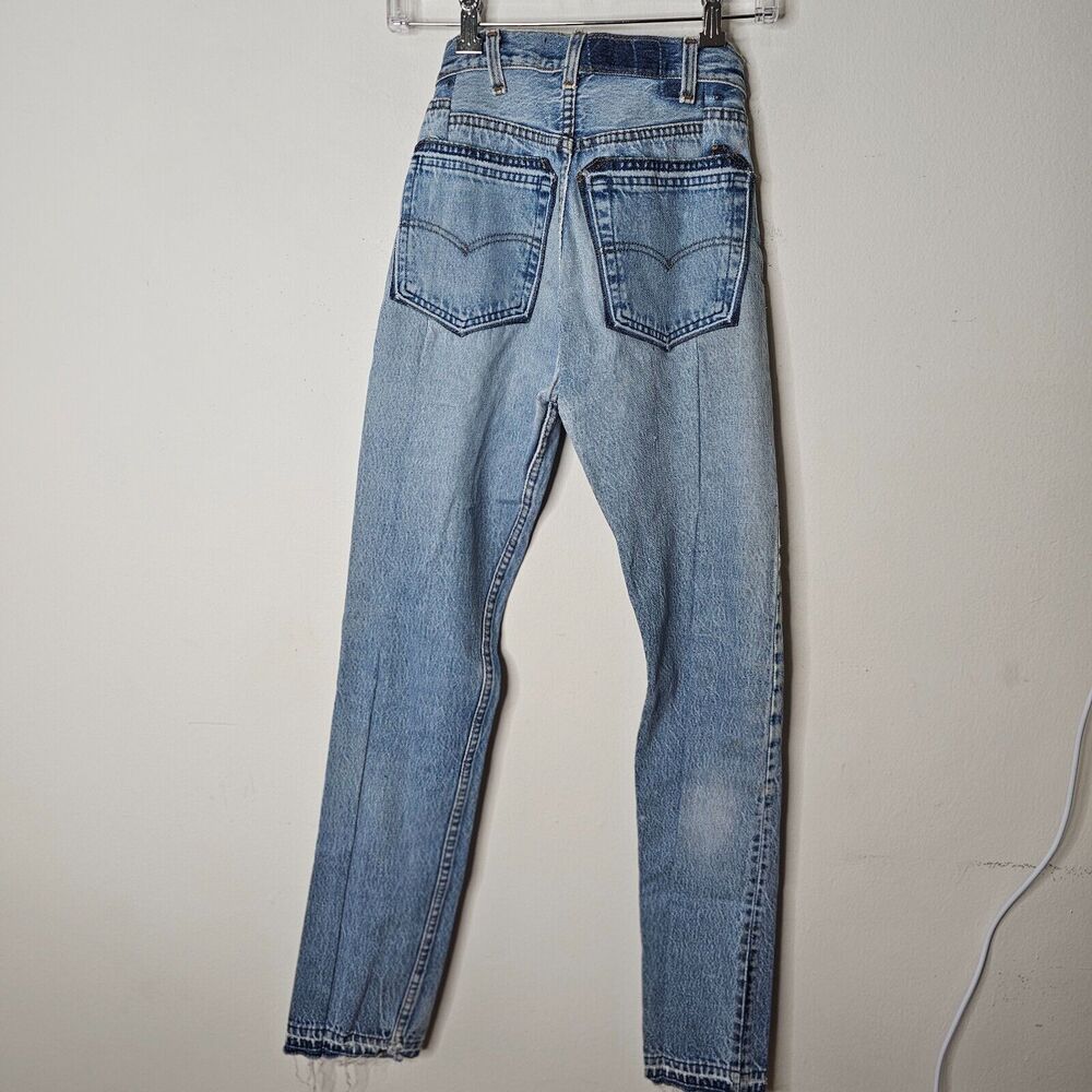 EB Denim Levi's 501 Unraveled Pocket & Hem Highrise Split Hem Button Fly Jean 23 - Picture 4 of 12